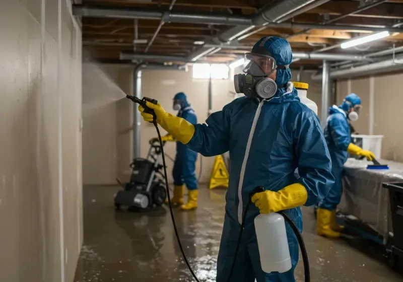 Basement Sanitization and Antimicrobial Treatment process in Spindale, NC